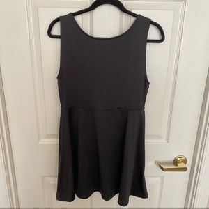 Black open back dress